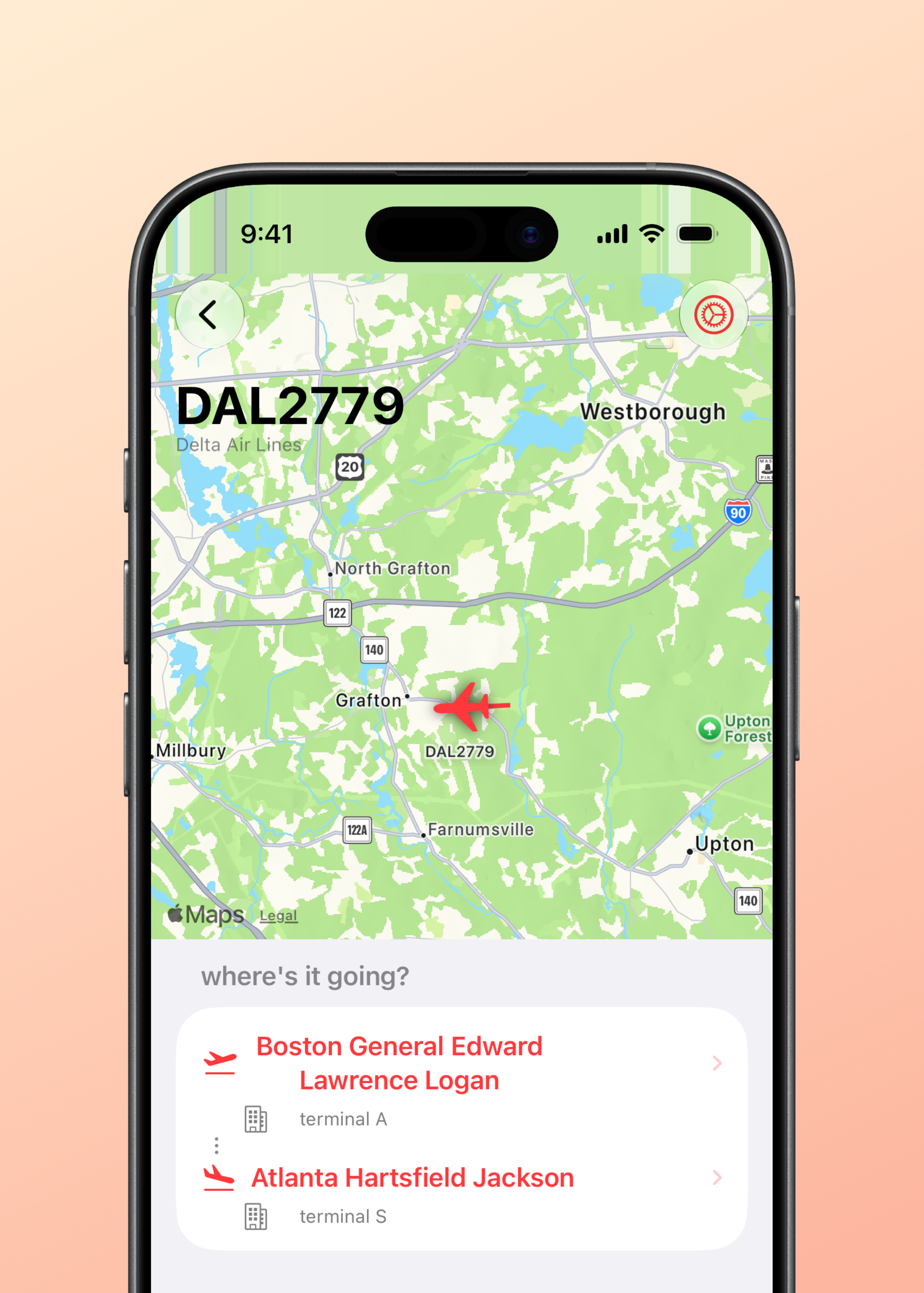 Takeoff app telemetry screen showing altitude and speed